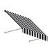 4.38 ft. Santa Fe Twisted Rope Arm Window & Entry Awning Black & White - 31 x 12 in.