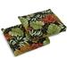 20 x 19 in. Patterned Outdoor Spun Polyester Chair Cushions Tropique Raven - Set of 2