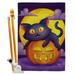 Halloween Kitty Falltime 28 x 40 in. Double-Sided Decorative Vertical House Flag Set for Decoration Banner Garden Yard Gift