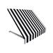 8.38 ft. Dallas Retro Window & Entry Awning Black & White - 18 x 36 in.