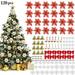 Taoup 120pcs Merry Christmas Garland Flowers Christmas Ornaments Xmas Wreach Christmas Decors for Tree Noel 2020 Drop Shipping