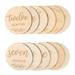 12Pcs Baby Monthly Milestone Wood Slices Baby Milestone Discs for Baby Shower (Random Style)