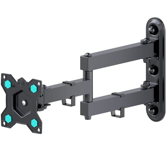 ONKRON Wandhalterung 10"-35", 20 kg max, VESA 75x75-100x100, schwenkbar, neigbar, drehbar, R4-B Schwarz Image