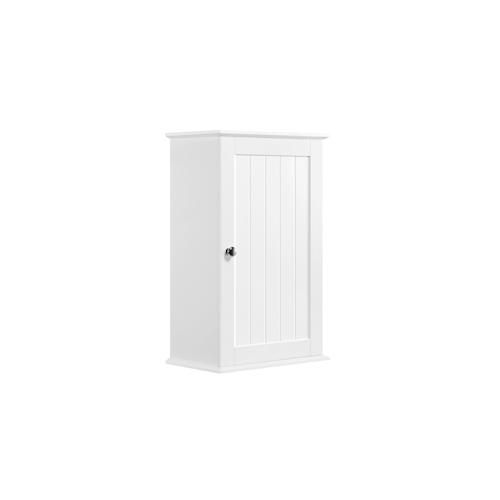Yaheetech Hängeschrank, Wandschrank mit Einer Tür, Badschrank, Küchenschrank, Medizinschrank in Weiß, 35 x 21 x 55 cm