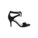 Steve Madden Heels: Black Print Shoes - Women's Size 6 1/2 - Open Toe