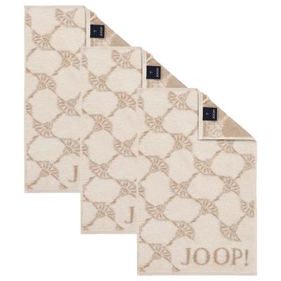 JOOP! Gästetuch 3er Pack 'Classic Frottier' Creme Cornflower Image