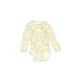 Carter's Long Sleeve Onesie: Yellow Bottoms - Size Newborn