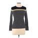 Charter Club Long Sleeve Top Black Color Block Crew Neck Tops - Women's Size Large Petite