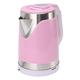Kettle Electric Kettle 2000W Double Layer Stainless Steel Electric Tea Kettle with Boil Dry Protection 2L UK Plug 220V (Pink)