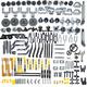 Habow 169pcs Technic-Parts Axle-Pin-Connector Compatible with Lego-Technic, Wheels Link Chain Steering Technic-Suspension Engine Technic Linear Actuator Shock Absorber MOC-Replacement-Pieces
