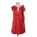 Calypso by Christiane Celle Casual Dress: Red Dresses - Women's Size Small