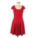 Calvin Klein Casual Dress: Red Dresses - Women's Size 8