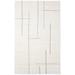 Brown/White 96 x 60 x 1 in Area Rug - Wade Logan® Rectangle Brint Abstract Hand-Knotted Wool/Area Rug in Ivory/Brown | 96 H x 60 W x 1 D in | Wayfair