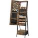 17 Stories Nailia 16.3" Wide Free-Standing Jewelry Armoire Manufactured Wood in Brown | 61.8 H x 16.3 W x 14.6 D in | Wayfair
