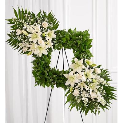 1-800-Flowers Everyday Gift Delivery Cherished Remembrance Wreath - All White