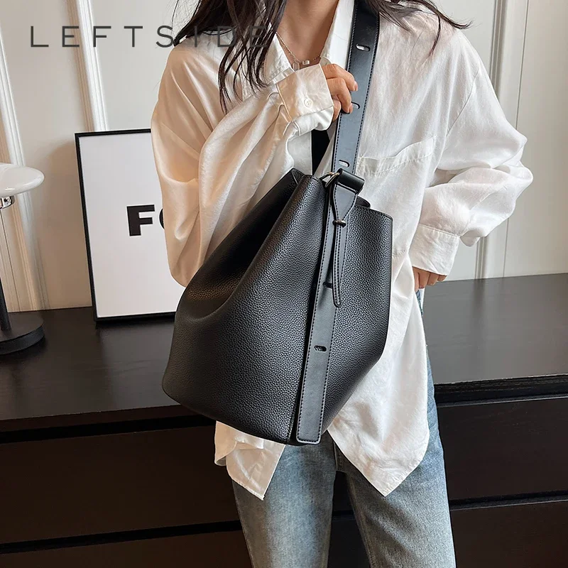LEFTSIDE – petits sacs à bandoulière rétro en cuir de couleur unie pour femmes, sacs à main de styliste mode coréenne, sac sous les bras, 2025
