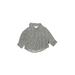 IZOD Long Sleeve Button Down Shirt: Tan Tops - Size 0-3 Month