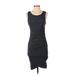 Treasure & Bond Casual Dress - Bodycon Scoop Neck Sleeveless: Gray Solid Dresses - Women's Size Small