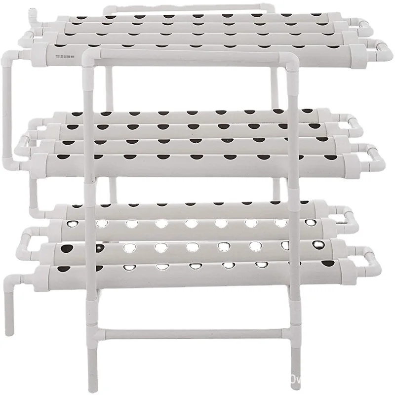 Garten Soilless Kultur Ausrüstung Hydrokultur System Wachstum Kitsfamily Balkon Rohr Typ Gemüse Pflanzer UPVC Blume Stehen Image