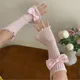 Frauen gestrickt Fliege finger lose Handschuhe Lolita Arm Ärmel y2k rosa Mädchen Gothic halten wamrm