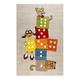 Tapis marelle enfant motif animaux multicolore 200x290