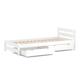 Lit simple en pin massif 190x90 blanc