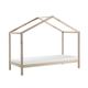 Lit maison 90x200cm pin massif naturel avec matelas