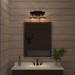 ExBrite Farmhouse 3-lights Bathroom Dimmable Iron Black Vanity Lights Wall Sconces