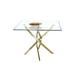 Contemporary Square Clear Dining Tempered Glass table