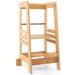 Gymax Kids Kitchen Step Stool Kids Standing Tower with Safety Rails