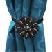 Yule Single Bling Diamond Floral Design Curtain Holdback Magnetic Clip Drapery Tieback