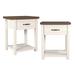 Milligan Wood Nightstand with 1 Drawer and Shelf, Set of 2