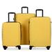 3-Piece Luggage Set w/ Hooks and TSA Lock, Spinner Wheels,Yellow