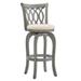 Verona Linen Scroll-back Swivel 29-inch Bar Stool by iNSPIRE Q Classic