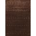 Chocolate Brown Tribal Gabbeh Indian Area Rug Hand-Knotted Wool Carpet - 5'11"x 7'1"