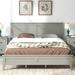 Modern Simple Grey Solid Wood Platform Bed Frame