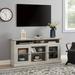 Modern Media Stand Modern Entertainment Console for Livingroom, TV Console with Open and Closed Storage Space, Stone Gray