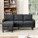 L Shaped Couch With Storage Reversible Ottoman Bench 3 Seater for Living Room,Apartment,Compact Spaces