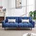 Convertible Futon Sleeper Loveseat with Sleeper Sofa Bed, Livingroom Loveseat Recliners Adjustable Back Straight Recliner Sofa