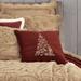Scroll Christmas Tree Pillow 18" Square Decorative Throw Pillow