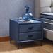 Moden Handmade Wooden Nightstand with 2 Drawers & Hardware Legs，End Table for Living Room Bedroom Home Furniture