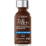 L Oreal Paris Makeup True Match Super-Blendable Liquid Foundation Dark Chocolate C12 1 Fl Oz 1 Count