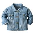 plus Size Girls Clothes Mommy And Raincoats Top Jacket Baby Jeans Button Pocket Kids Coat Jacket Boys Toddler Down Denim Girls Coat&jacket Girls Winter Cost
