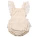 Multitrust baby girl summer sleeveless lace ruffled patchwork halter jumpsuit