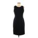 J.Crew Factory Store Casual Dress - Sheath Scoop Neck Sleeveless: Black Print Dresses - Women's Size 6