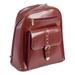 14.5 in. Madison Leather Business Laptop Tablet Backpack Red