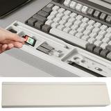Deyuer Keyboard Wrist Rest Pad with Storage Case Ergonomic Memory Foam Comfortable Typing Anti-Slip Rubber Base White