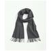 Brooks Brothers Men's Cashmere Fringed Scarf | Heather Grey