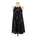 Everly Casual Dress - A-Line Halter Sleeveless: Black Dresses - Women's Size Medium