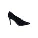 Vince Camuto Heels: Slip On Stiletto Cocktail Party Black Print Shoes - Women's Size 6 1/2 - Pointed Toe